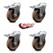 Service Caster 5 Inch High Temp Glass Filled Nylon Bolt Hole Caster Set with Total Lock Brake SCC-BHTTL20S514-GFNSHT-4 - alternate 4